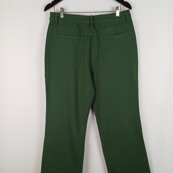 NWOT Quacker Factory Jeans Bootcut Dream Jeannes Dark Olive Size 14 A210151 - Picture 7 of 9